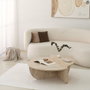 Hanah Home Mesa de café Podium Travertino